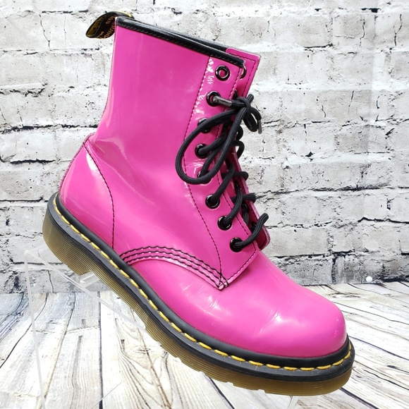 Dr. Martens Shoes - Dr. Doc Martens 1460 Hot Pink Ankle Boots Sz. 6